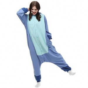 Voksen Onesie Animal Pyjamas Halloween Cosplay Kostymer Party Wear Blue