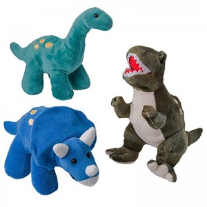 Dinosaurus Mewah Berkualitas Tinggi 4 Pack 10" Hadiah Gedhe kanggo Bocah-bocah Boneka Aneka Kewan Set Apik kanggo Bocah-bocah