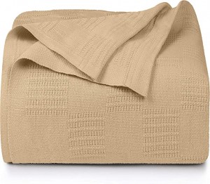 बिस्तर के लिए बिस्तर कपास रानी कंबल ग्रे कंबल - 350 जीएसएम शीतल सांस लेने योग्य कंबल