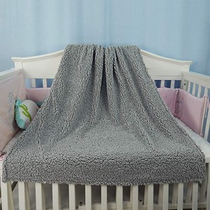 ผ้าห่ม Baby Minky พร้อมผ้ากำมะหยี่ Shepra Fleece สำหรับเด็กหญิงและเด็กชาย (30W x 40L, 40Wx 60L)