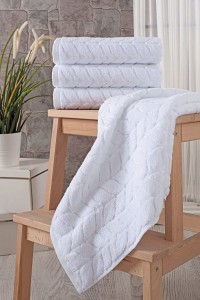 Turkish Cotton Luxury Softness Spa Towels (Grey, 4 pcs Hand Towel Set) LITHAULU TSE BONOLO LE PLUSH