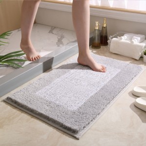Förtjockad badrumsgolvmatta badrumsdörr absorberande trampdyna toalett halkfri matta sovrumsdörrmatta