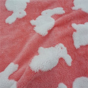 Pink Shu Velveteen Rabbit Pattern Textile Fabric