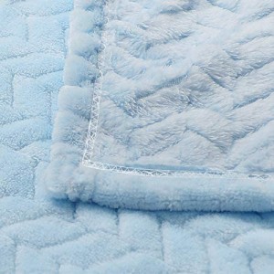 Flanelė kūdikių antklodė, jaukios antklodės naujagimiams ir mažiems vaikams, ypač minkšta ir šilta kūdikių antklodė lovelės vežimėliui (mėlyna 3040 colių)