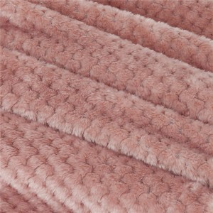 Pokrivač od mekog flisa sa teksturom vafla, veliko pokrivač (prašno ružičasto, 50 x 70 inča) - udoban, topao i lagan