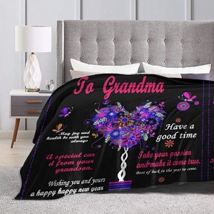 Manta de franela Manta cálida y acogedora Sofá Dormitorio Manta de cama para cumpleaños, Día de la Madre, Boda, Acción de Gracias