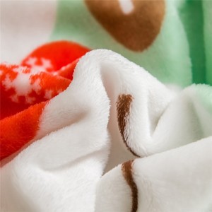 Snowman Pattern Փափուկ ֆլանել բաց կանաչ մանկական մահճակալի վերմակ