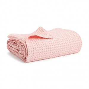 Couverture gaufrée pour bébé, couverture légère 100 % coton doux – Couverture de réception pour bébé pour garçons et filles.