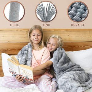 Луксузно ќебе за фрлање од вештачко крзно - меки, меки, топли, пријатни, уникатни, удобни, кадифни ткаенини со долги купови Крзно ќебиња за зима