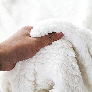Sherpa Fleece tæppe til sofa (mørkegrå) Bløde plys tæpper Fluffy Fuzzy Varme hyggelige plader til sofa