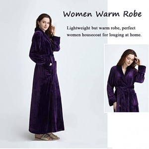 Длинный банный халат для женщин, плюшевые мягкие флисовые халаты, ночная рубашка, женская пижама, одежда для сна, халат