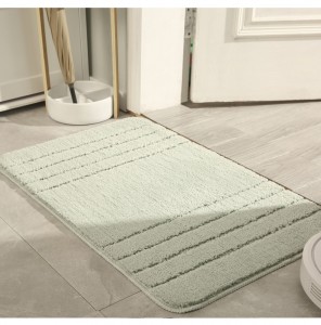 Nya enfärgade hög och låg ull förtjockade hushållsfotmattor entrédörr badrum halkfri matta absorberande golvmatta matta