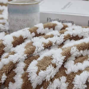 Sherpa Fleece Pluche Gooi Deken Super Warm Soft Cozy Fuzzy Microfiber voor Couch Bed met Diamond Jacquard Print