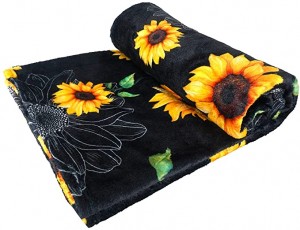 Sunflower Blanket Sunflowers Flannel Throw Blanket para sa Sofa Sofa Bed Living Room Sunflower Decor Sunflower Gift para sa Babae 50×60 inch