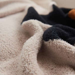 Kembang Jacquard knit lémparan simbut, mengembang lemes stretchy, Microfiber