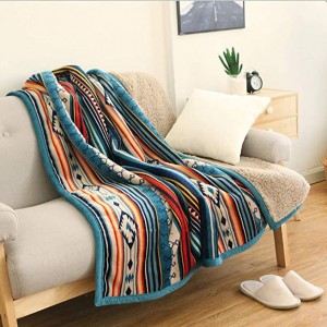 50 x 60 colių – Bohemiškas minkštas pliušinis flanelinis antklodė, skirta lovai / sofai / sofai / biurui / stovyklavimui