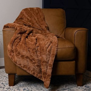 Mykeste varme og elegante koselige fuskepels-teppe til hjemmet fra Graced Soft Luxuries (Solid Ivory, Large 50" x 60")