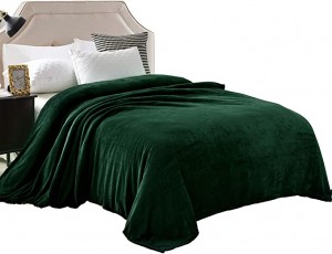 Fløyelsflanell fleece plysj king-size sengeteppe som sengeteppe/trekk/sengetrekk Myk, lett, varm og koselig