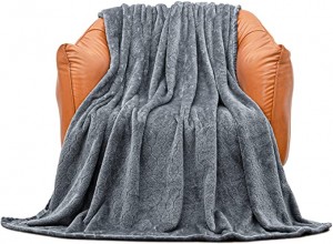 Fleecepeitto Fuzzy pehmopeitto Superpehmeä pörröinen sängynpeitto Geometrinen kuvio Mukava mikrokuituflanellipeitto sohvalle, sänkyyn, sohvalle, musta