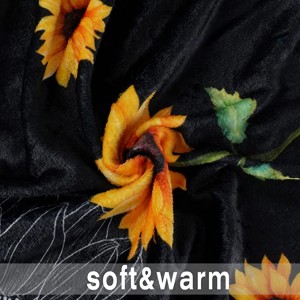 Bunga Matahari Selimut Bunga Matahari Flanel Selimut untuk Sofa Tempat Tidur Sofa Ruang Tamu Dekorasi Bunga Matahari Bunga Matahari Hadiah untuk Wanita 50x60 Inci