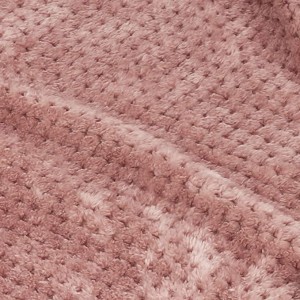 Exclusivo Mezcla Waffle Textured Soft Fleece Blanket, Large Throw Blanket(Dusty Pink, 50 x 70 inches)- 포근하고 따뜻하며 가벼운 무게