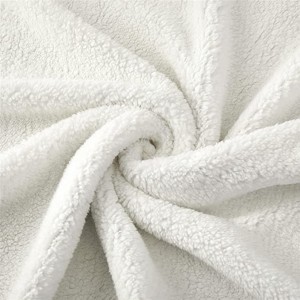 Blanketi Kubwa Nene La Kutupa Sherpa(Bluu na Nyeupe, 50″x70″) - Blanketi ya Super Soft Plush Nzito ya Mikrofiber ya Sofa, Kochi, Kiti, Kitanda