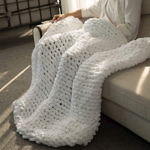 Луксузно плетено ћебе са утегнутим плетеним меким и пријатним покривачем за кауч, кревет, софу, кућни декор, поклон