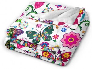 Πολύχρωμη κουβέρτα με πούπουλα, εξαιρετικά μαλακή κουβέρτα κρεβατιού Microplush, Premium Fluffy Microfiber Fleece κουβέρτα για καναπέ για καναπέ