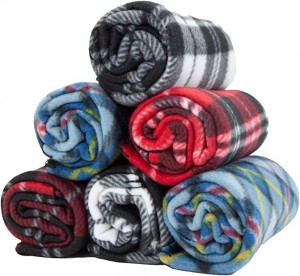 Μαλακές κουβέρτες από πολικό δέρας για σκύλους, γάτες, κουτάβια (6 συσκευασίες, καρό), διάφορες χρωματιστές κουβέρτες για σκύλους