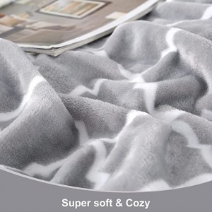 Flannel Fleece Blanket Throw Size, Super Soft Cozy Plussh Blankets, Couch Sofa bedக்கான லைட்வெயிட் மைக்ரோஃபைபர் த்ரோ போர்வை
