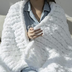 Luxury Chunky Knit Blankete Weighted Knitted Soft Cozy Throw Blanket para sa Sopa, Kama, Sofa, Home Decor, Regalo