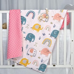 Soarwg Kids Blanket Unisex Newborn, Super Soft Comfy Micro Fleece Plush Blankets, bakeng sa Toddler Baby Nursery Bed Blankets Stroller Crib Shower Gifts 30 x 40 Inch