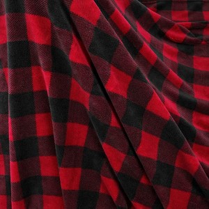 Plaid Plaid Buffalo pentru canapea |Flanel fleece moale, roșu, negru, carouri, model, plaid decorativă |Microfibră caldă, confortabilă, ușoară