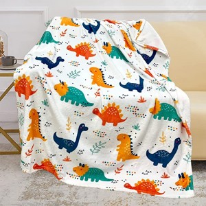 Ang mga Dinosaur ug The Woods Ilabay ang Blanket nga Mainit, Super Cozy, Soft Flannel Blanket para sa Bed Sofa Couch, Fuzzy Microfiber Blanket para ug mga Bata