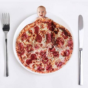Selimut Pizza, Selimut Makanan Lucu yang Realistis, Selimut Ringan Tidur Siang Baru, Burrito Tortilla Lembut dan Nyaman yang Nyaman Melempar Selimut Flanel untuk Anak-anak dan Dewasa