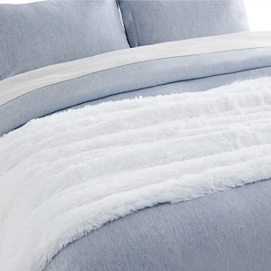 Мягкое пушистое одеяло из шерстяного флиса из искусственного меха королевского размера Белое теплое толстое пушистое плюшевое уютное двустороннее лохматое одеяло для дивана и кровати - удобное пушистое одеяло