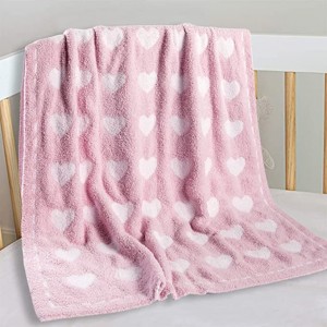 Βρεφική κουβέρτα, κουβέρτα Love Heart Receiving Swaddling για μωρά αγόρια και κορίτσια, Unisex βελούδινη κουβέρτα ζεστού ριχτάρι για νεογέννητα βρέφη και νήπια