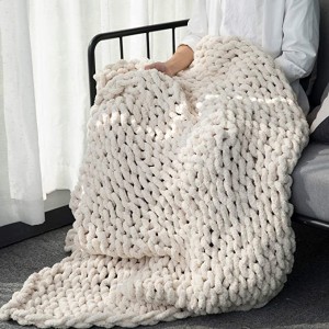 Sang trọng Chunky Knit Blankete Trọng lượng Dệt kim Mềm mại Ấm cúng Ném Chăn cho Đi văng, Giường, Sofa, Trang trí nội thất, Quà tặng