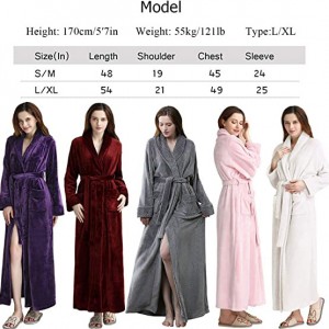 Женский длинный халат из мягкого плюша плюс размер теплый удобный халат для дамской пижамы