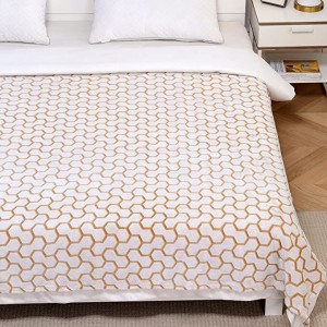 Premium Honeycomb Pattern โยนผ้าห่มขนแกะ, น้ำหนักเบา COZY WARM Plush ไมโครไฟเบอร์ผ้าคลุมเตียงสำหรับโซฟาตกแต่งโซฟาและเตียง