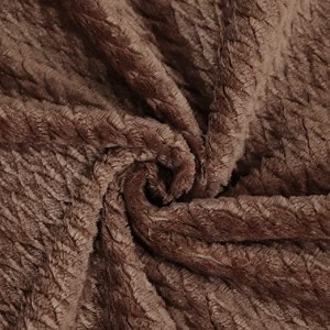 Manta de franela de tamaño completo, manta de sofá de microfibra suave, patrón de tecido jacquard, mantas de decoración lixeira de felpa difusa para cama, sofá, cadeira