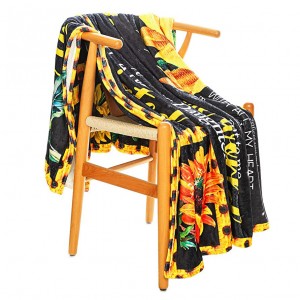 Min mor-tæppe fra dattertæppe, solsikketæppe, jeg elsker dig mortæppe Blødt hyggeligt varmt mor-tæppe, til mor (solsikkekærlighed, 60×80 tommer)