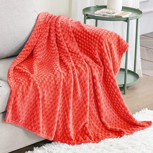 Exclusivo Mezcla Diamond Ultra Soft Throw одеяло, голямо фланелено поларено одеяло за диван/легло/диван (розово, 50 x 70 инча) – уютно, топло и леко