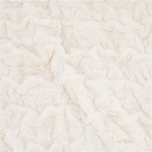 Ruched Faux Fur Plush 3 Pice Throw Blanket Set 2 စတုရန်းခေါင်းအုံးအဖုံးပါသော အလွန်နူးညံ့သော အမွေးအမှင်များ