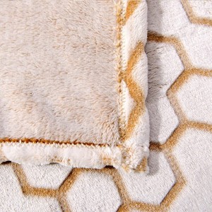 Premium Honeycomb Pattern Throw Blanket Fleece, Lightweight Cozy Warm Plush Microfiber Bedspread para sa Couch Sofa Decor at Bed