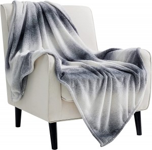 Fleece Blankets Ĝemelgrandaj Grizaj – Komfortaj Malpezaj Molaj Ĵetiloj kaj Kotkovriloj por Sofo