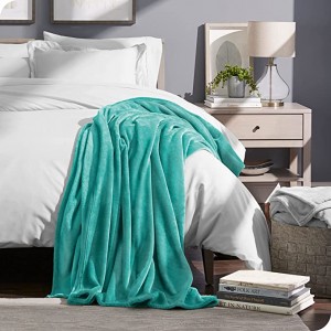 Microplush Fleecefilt – Hel-/Queen-filt – Svart – Lätt mjuk filt för säng, soffa, soffa, camping och resor – Ultramjuk varm filt