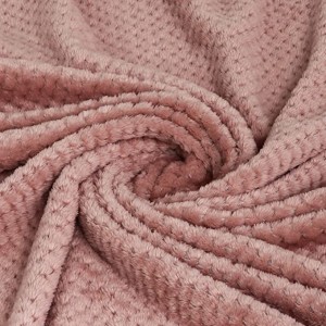 Exclusivo Mezcla Waffle Textured Soft Fleece Blanket, Babban Jifa Blanket (Dusty Pink, 50 x 70 inci) - Jin dadi, Dumi da Haske