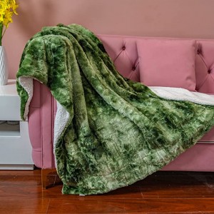 Жұмсақ көрпе Ыңғайлы жүнді плюшті галстук бояғыш көрпе Төсек диванға арналған еденге арналған сәндік