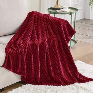 Exclusivo Mezcla Diamond Ultra blødt tæppe, stort flannel fleece tæppe til sofa/seng/sofa (pink, 50 x 70 tommer) – Hyggeligt, varmt og letvægts